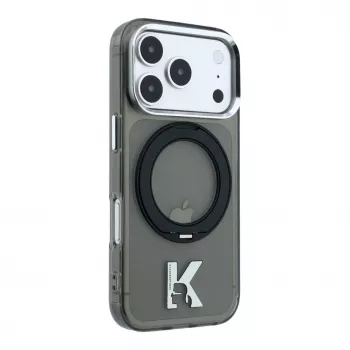 Karl Lagerfeld IML Ring Stand 360 Kameo Metal MagSafe ümbris iPhone 18 Pro Max / 17 Pro Max - must