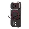 Karl Lagerfeld IML Ring Stand 360 Kameo Metal MagSafe-korpus iPhone 18 Pro Max / 17 Pro Max Burgundia