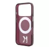 Karl Lagerfeld IML Ring Stand 360 Kameo Metal MagSafe-korpus iPhone 18 Pro Max / 17 Pro Max Burgundia