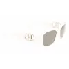 KARL LAGERFELD KL6085S-105 Naiste ruudukujulised atsetaatpäikeseprillid Must/Hall 55/18/140 mm