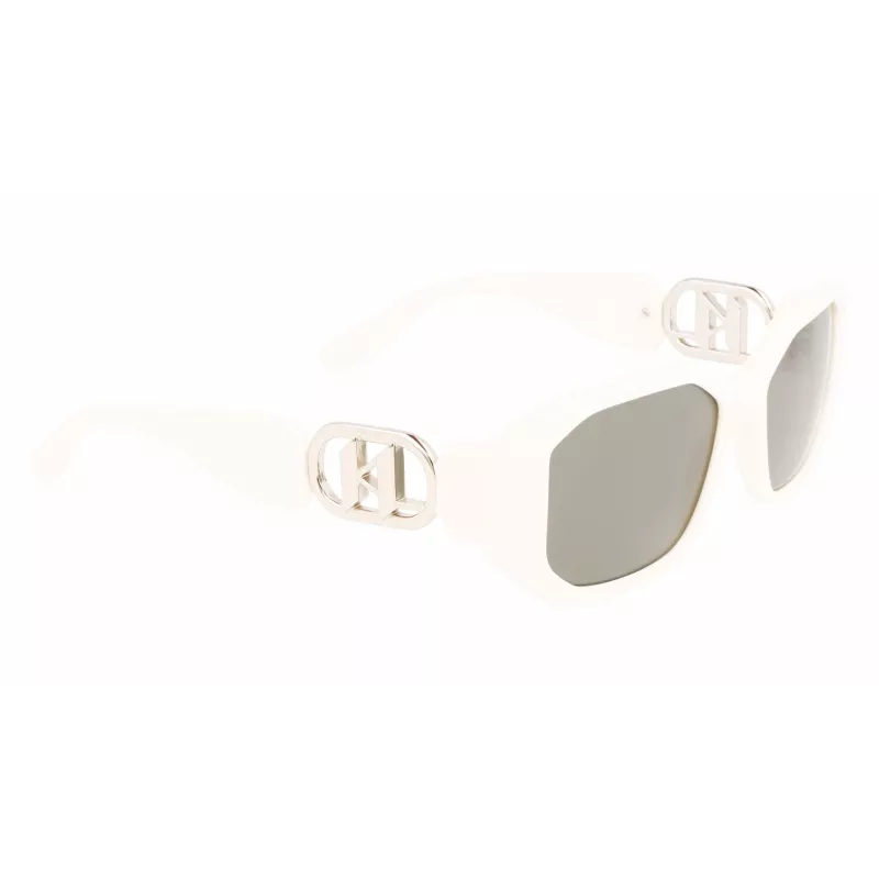 KARL LAGERFELD KL6085S-105 Naiste ruudukujulised atsetaatpäikeseprillid Must/Hall 55/18/140 mm