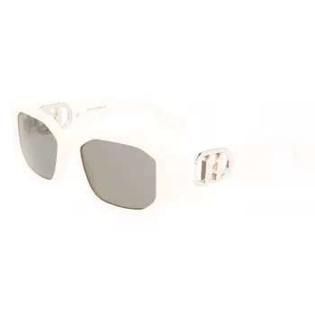 KARL LAGERFELD KL6085S-105 Naiste ruudukujulised atsetaatpäikeseprillid Must/Hall 55/18/140 mm