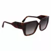 KARL LAGERFELD KL6098SN-240 Naiste kandilised atsetaatpäikeseprillid - pruun Havana raam, pruun gradientlääts - 52/19/140 mm
