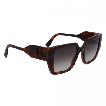 KARL LAGERFELD KL6098SN-240 Naiste kandilised atsetaatpäikeseprillid - pruun Havana raam, pruun gradientlääts - 52/19/140 mm
