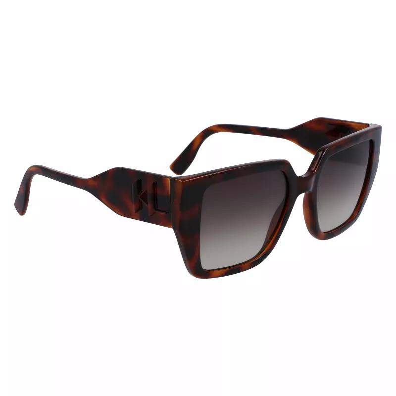 KARL LAGERFELD KL6098SN-240 Naiste kandilised atsetaatpäikeseprillid - pruun Havana raam, pruun gradientlääts - 52/19/140 mm