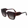 KARL LAGERFELD KL6098SN-240 Naiste kandilised atsetaatpäikeseprillid - pruun Havana raam, pruun gradientlääts - 52/19/140 mm