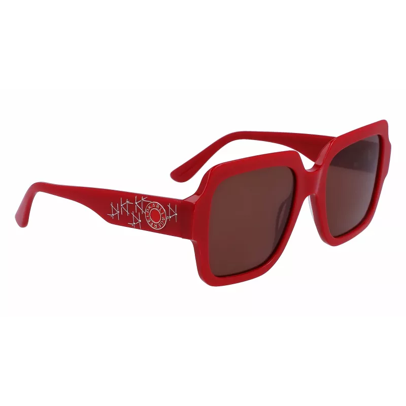 KARL LAGERFELD KL6104SR-600 Naiste kassisilma päikeseprillid, läikiv punane, hall gradient, 53 mm