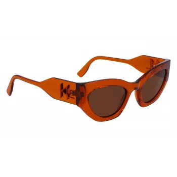 KARL LAGERFELD KL6122S522221 Naiste päikeseprillid Havana atsetaatraamiga, pruunid läätsed, 52 mm