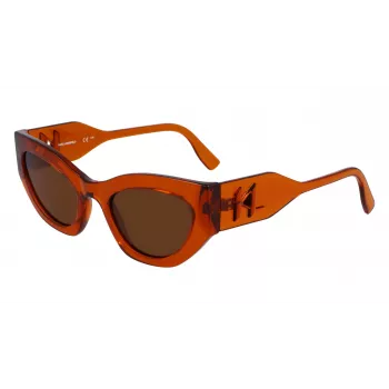 KARL LAGERFELD KL6122S522221 Naiste päikeseprillid Havana atsetaatraamiga, pruunid läätsed, 52 mm