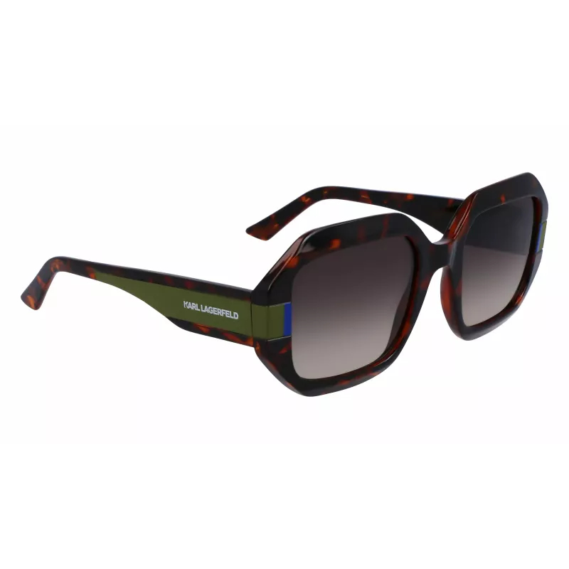 KARL LAGERFELD KL6124S-240 Naiste ruudukujulised atsetaatpäikeseprillid pruun Havana 53mm