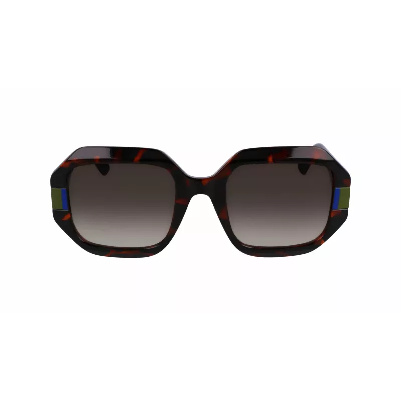 KARL LAGERFELD KL6124S-240 Naiste ruudukujulised atsetaatpäikeseprillid pruun Havana 53mm