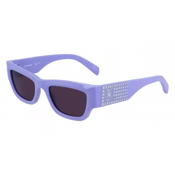 KARL LAGERFELD KL6141S522154 Naiste kassisilma päikeseprillid - must atsetaatraam, hall gradientlääts, 52 mm