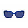 KARL LAGERFELD KL6143S-400 Naiste ruudukujulised atsetaatpäikeseprillid, tumesinine raam, hall gradientlääts, 53 mm