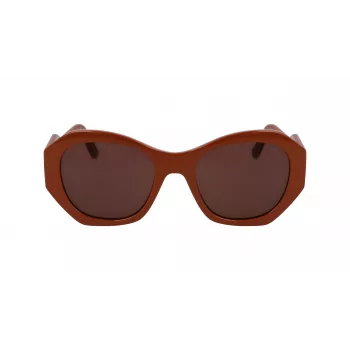 KARL LAGERFELD KL6146S-200 Naiste ruudukujulised päikeseprillid Havana atsetaat, pruun gradientlääts 54mm