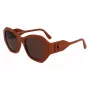 KARL LAGERFELD KL6146S-200 Naiste ruudukujulised päikeseprillid Havana atsetaat, pruun gradientlääts 54mm