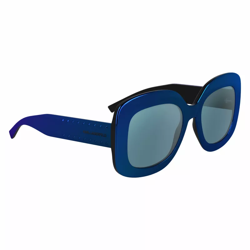 KARL LAGERFELD KL6165S-400 Naiste päikeseprillid, ruudukujuline plastikust täisraam, hall gradientlääts, 53/19/140 mm