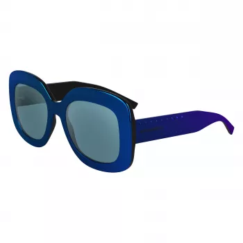 KARL LAGERFELD KL6165S-400 Naiste päikeseprillid, ruudukujuline plastikust täisraam, hall gradientlääts, 53/19/140 mm