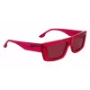 KARL LAGERFELD KLJ6147S Unisex Square Sunglasses - Musta atsetaatraamiga hallid polükarbonaat läätsed 56mm