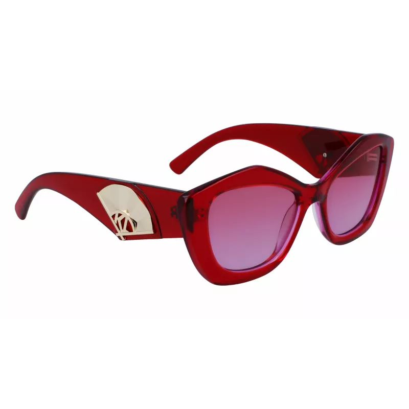 KARL LAGERFELD Naiste ruudukujulised atsetaatpäikeseprillid KL6127S 521862 52/18/140 mm