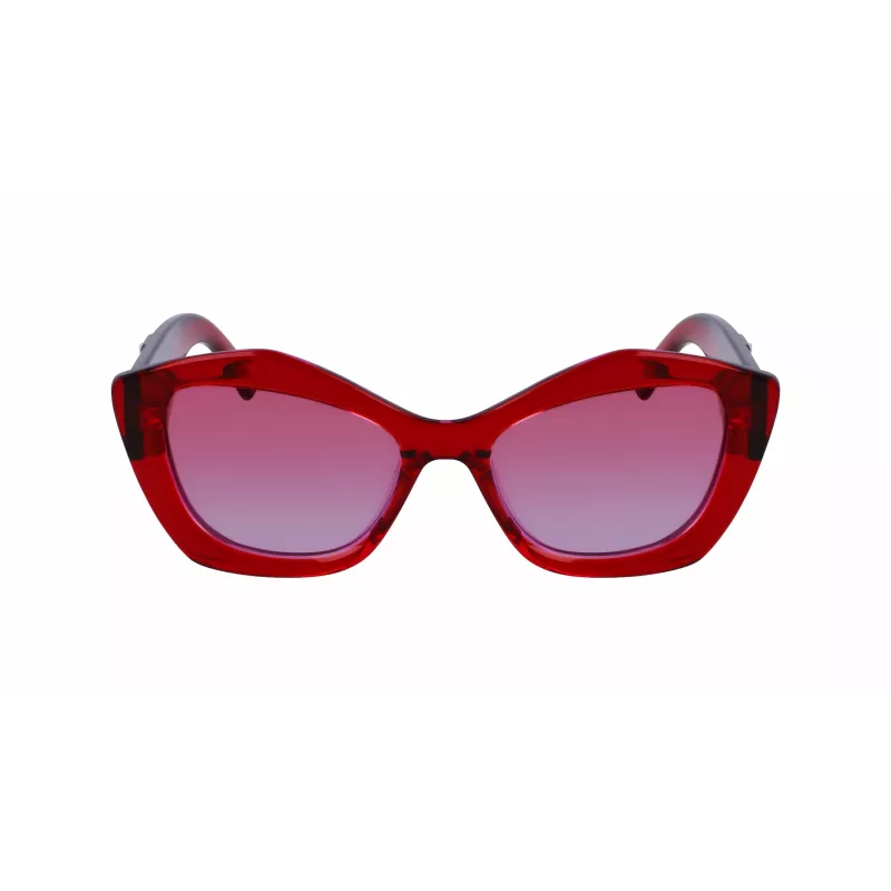 KARL LAGERFELD Naiste ruudukujulised atsetaatpäikeseprillid KL6127S 521862 52/18/140 mm