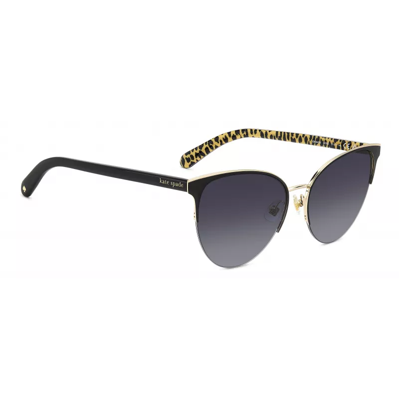 KATE SPADE Naiste Izara Kassiprilli Päikeseprillid IZARAGS807F79 - Must atsetaatraam, hallid polükarbonaat läätsed, 57 mm