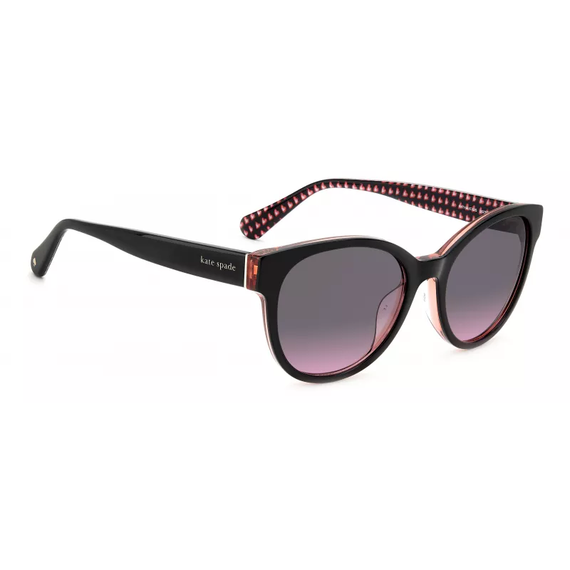 KATE SPADE Naiste Nathalie GS807 Päikeseprillid - Must atsetaatraam, hall gradientlääts, 55/17/140 mm