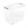 keeeper ratastega kaanega kast clipbox Leo 59x38x47cm 74L läbipaistev