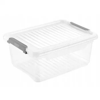 keeeper Clipbox Leonie hoiukarp kaanega, 11,4 L, läbipaistev, virnastatav, toiduohutu, BPA-vaba, klõpskaanega, 37,5 x 28,5 x 16 cm