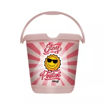 keeeper Deco ämber 10L Ilvie Emoji Stay Positive, Nordic Pink, ümmargune, PP, Ø30x28 cm