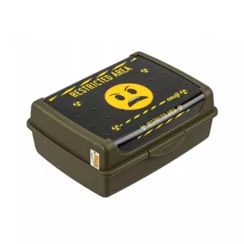 keeeper toidukonteiner deco-click-box midi 1L Carla Emoji Danger Oliiv