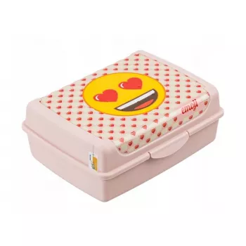 keeeper toidukarp deco-click-box midi 1L Carla Emoji Hearts 17x13x7cm roosa