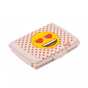 keeeper toiduhoidmisnõu deco-click-box mini 0,5L Carla Emoji Hearts 17x13x3,5cm roosa