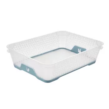 keeeper Minikorv A5 Jonas libisemiskindla põhjaga, läbipaistev/sinine, 26,5 x 20 x 7 cm