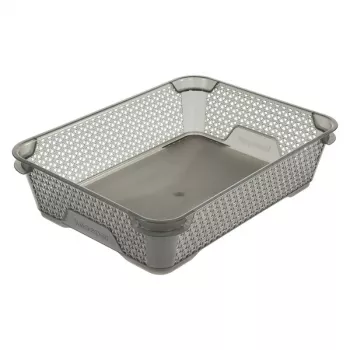 keeeper mirko A5 hoiukorv, kristallhall läbipaistev, virnastatav, 26,5 x 20 x 7 cm