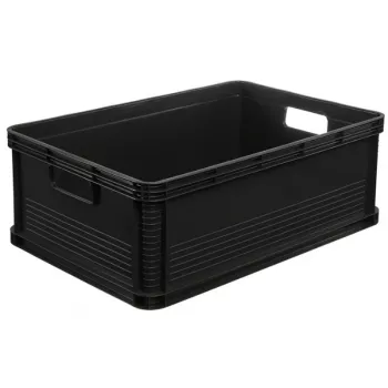 keeeper Robert 45L grafiitveokast, 30kg koormus, 60x40x22cm, virnastatav eurokonteiner kaanega