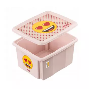 keeeper hoiukarp kaanega 24L Karolina “Emoji Hearts” 42,5x35,5x22,5 cm roosa