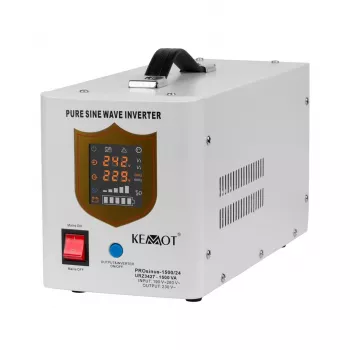 KEMOT PROsinus-1500/24 UPS Inverter puhta siinuslaine ja laadimisfunktsiooniga 24V 230V 1500VA/1050W