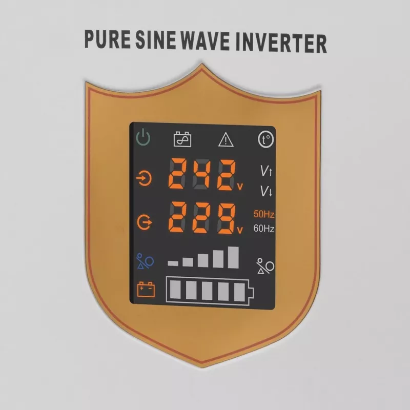 KEMOT PROsinus-2200 puhas siinuslaine inverter 12V laadimisfunktsiooniga, 230V, 2200VA/1600W