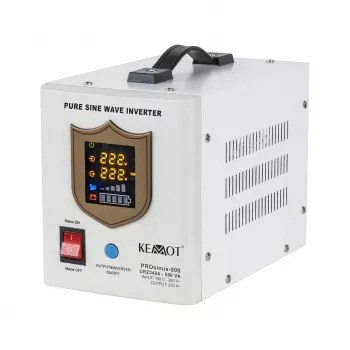 KEMOT PROsinus-500 Puhta Siinuslaine Inverter UPS-funktsiooniga 12V 230V 500VA/300W