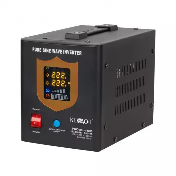 KEMOT PROsinus-500 Katkematu toiteallikas, puhas siinuslaine, 12V 230V 500VA/300W, must
