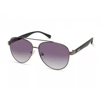 Kenneth Cole KC1394-5908B meeste ristkülikukujulised päikeseprillid - läikiv must raam, suitsuläätsed