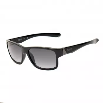 KENNETH COLE MAN KC1246-5801B Päikeseprillid - Läikiv must raam, hall polükarbonaat lääts, 58mm