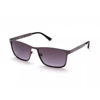 KENNETH COLE MAN KC1329-5709B Ristkülikukujulised päikeseprillid - Läikiv must raam, suitsuklaas, 57mm