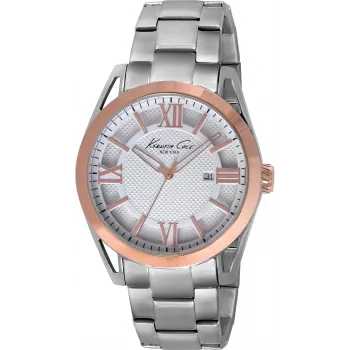 KENNETH COLE meeste IKC9373 analoogkvartskell 42mm musta numbrilaual ja ehtsa nahast rihmaga