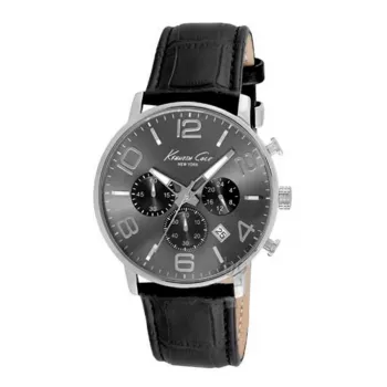 KENNETH COLE meeste käekell IKC8007 42mm musta numbrilauga nahkrihm