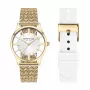 KENNETH COLE Naiste Kvartskell KCWLG2124003 34.5mm Roostevabast Terasest Korpus Valge Sihtnäidikuga Must Nahkrihm