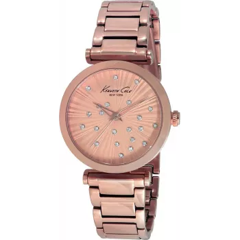 KENNETH COLE naiste käekell IKC0019 35mm roosakuldse tooniga roostevabast terasest võrkrihm