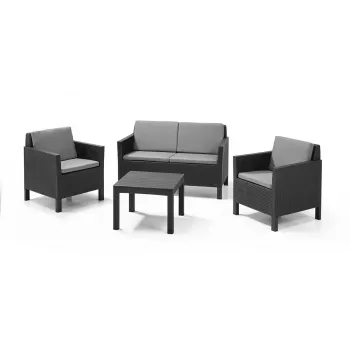 KETER Chicago 3+1 Garden Furniture Set Graphite