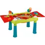 KETER Creative Fun Table türkiissinine/punane – 2-in-1 laste tegevuslaud pööratava lauaplaadiga, taburet, joonistamis- ja ehitusmänguasjad