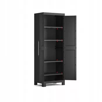 Keter Detroit Wardrobe 62x182x45cm Split Shelves - Must/Hall